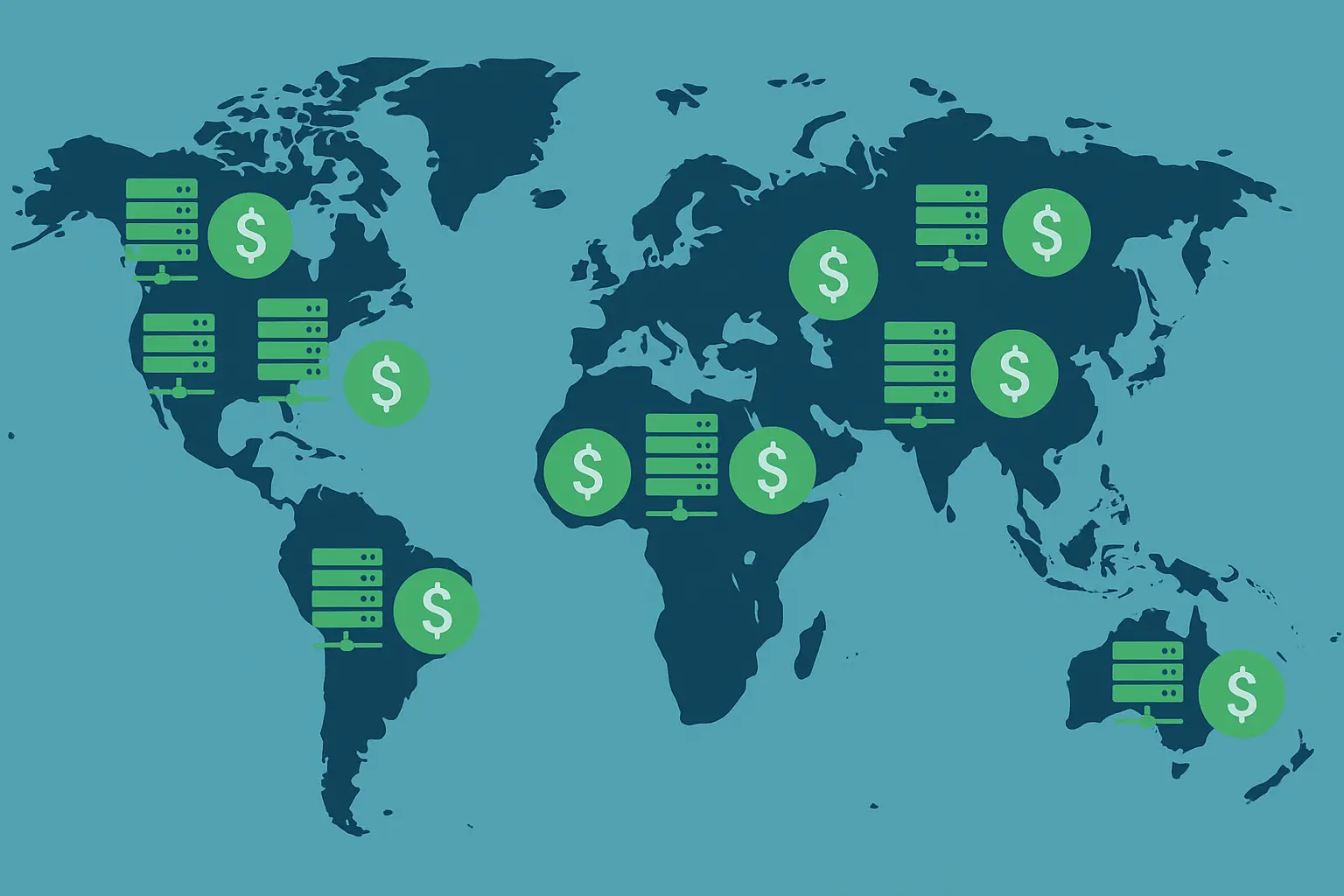 Regional GPU pricing variations map