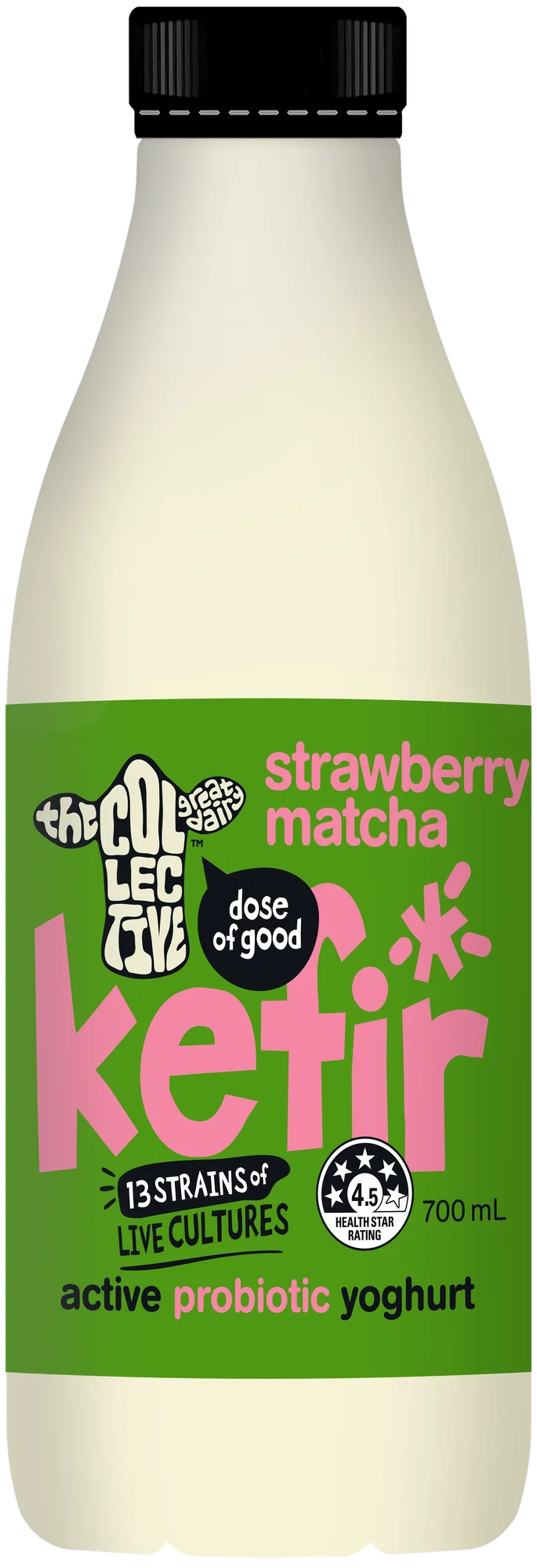 kefir strawberry Matcha pourable probiotic yoghurt