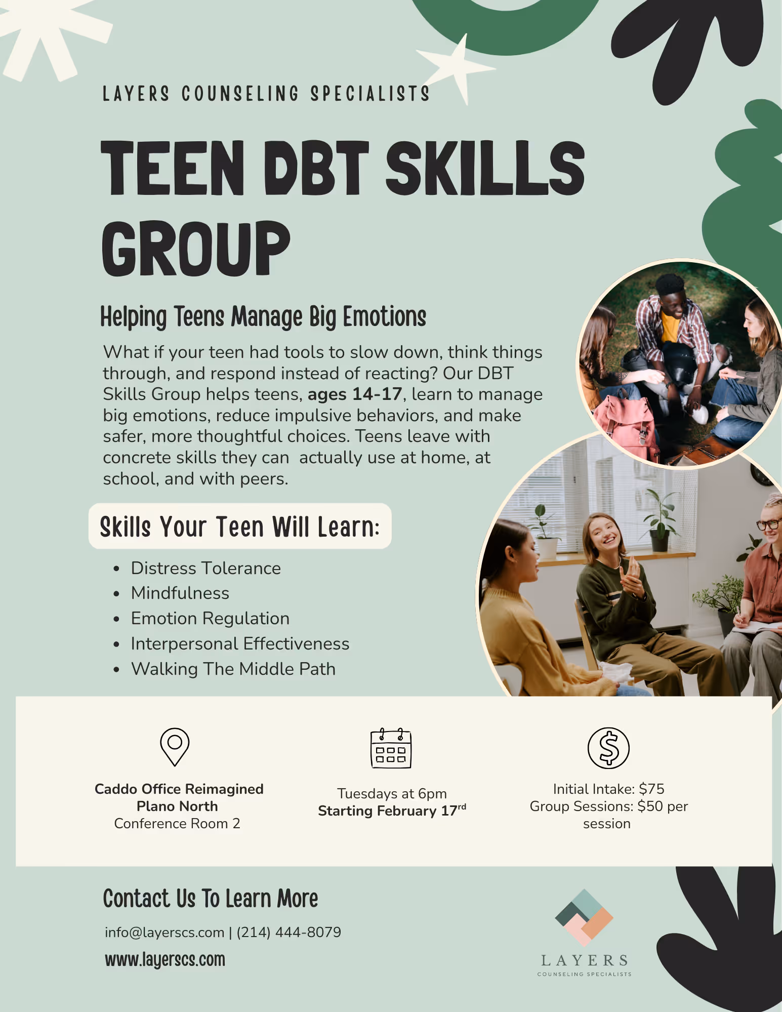 Therapists at Layers Counseling Specialists in Plano, TX