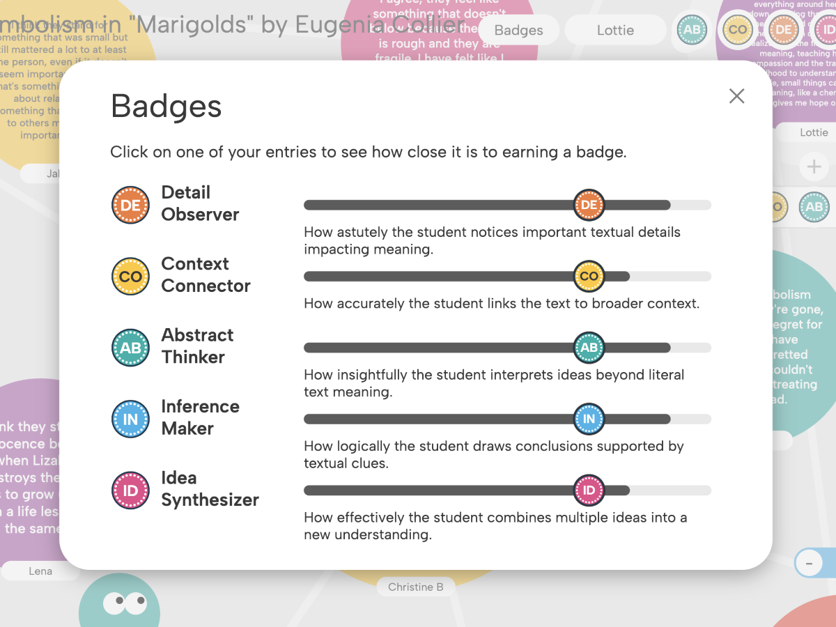 Connect Superstructure: Colorful radial diagram titled 'The Printing Revolution' showing 'Printing Press Impact' at center with 16 surrounding labeled topics like Education, Political Propaganda, Democracy, and The Scientific Revolution, each associated with a name.