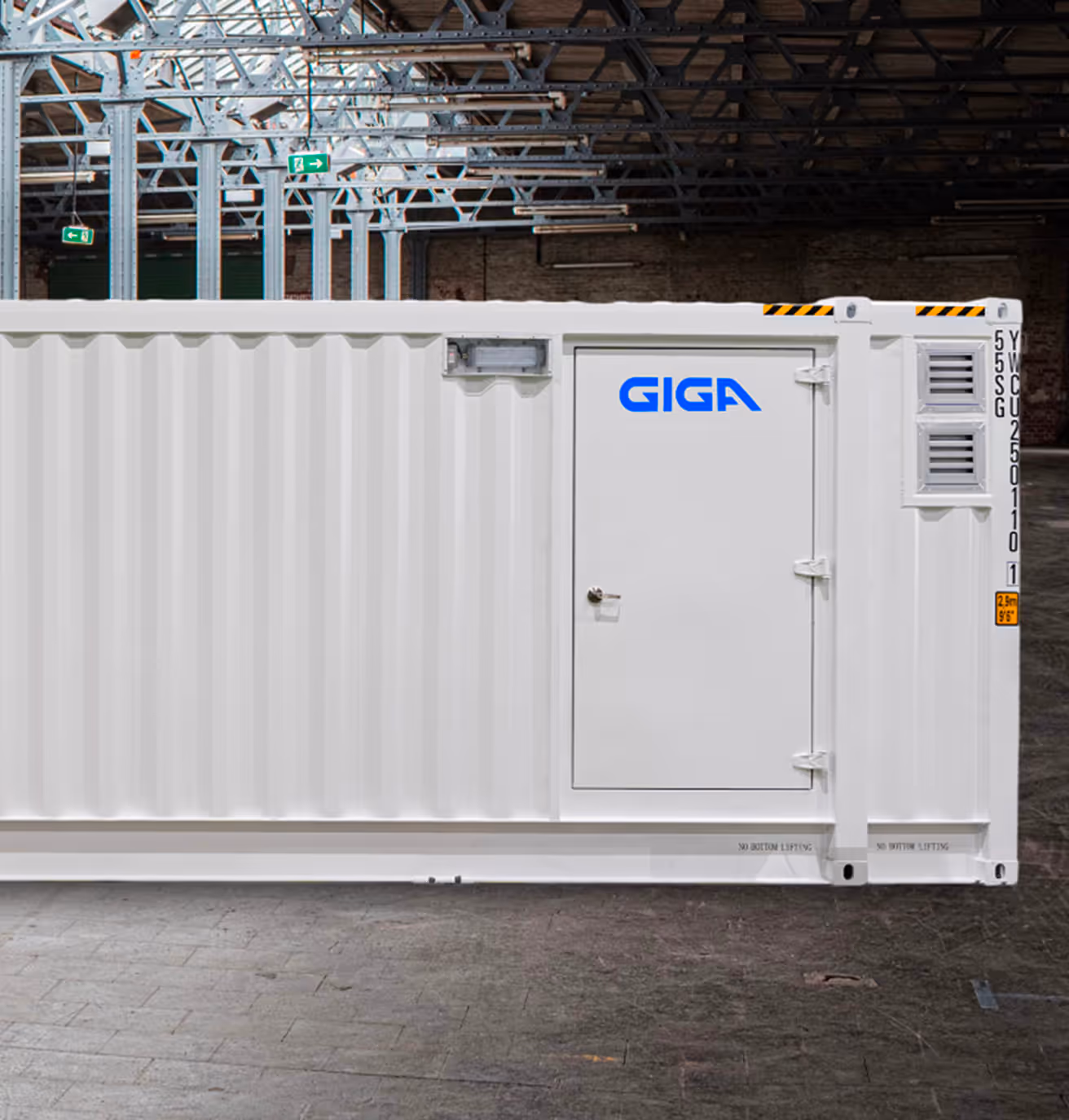 A Giga Box Hydro on the warehouse floor