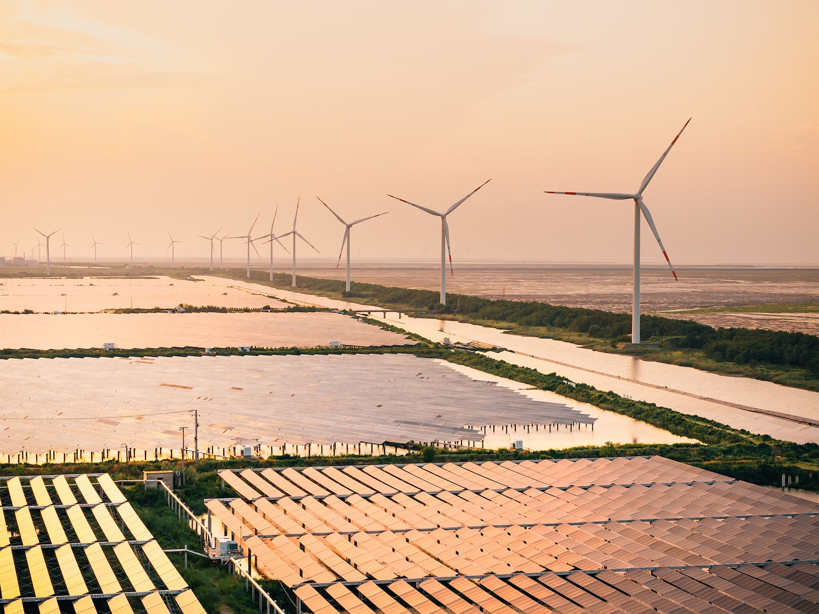 a photo of windmills at a renewable energy project