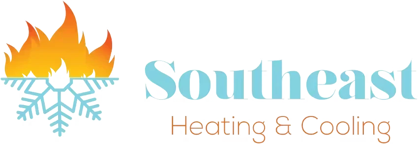 Southeast Heating & Cooling logo with fire and snowflake symbol
