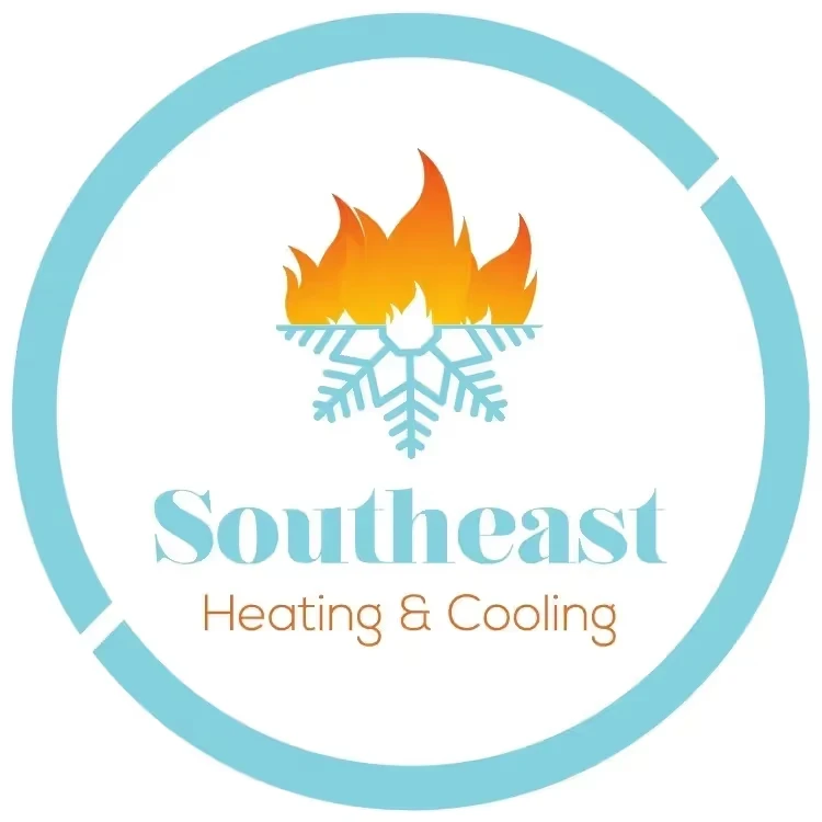 Southeast Heating & Cooling logo with flame and snowflake symbol