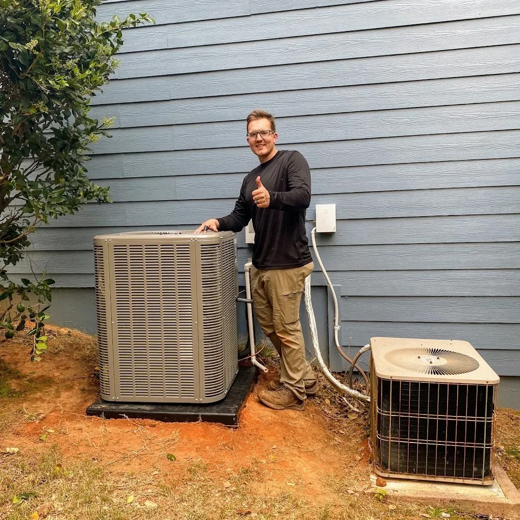 Modern air conditioning unit in a stylish living room, illustrating home cooling technology