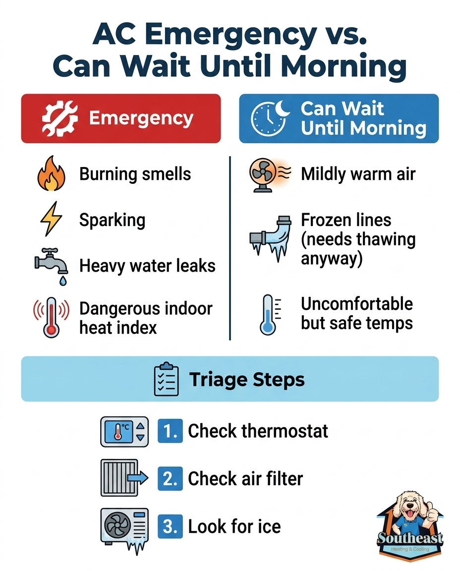 AC Emergency vs. Can Wait Until Morning