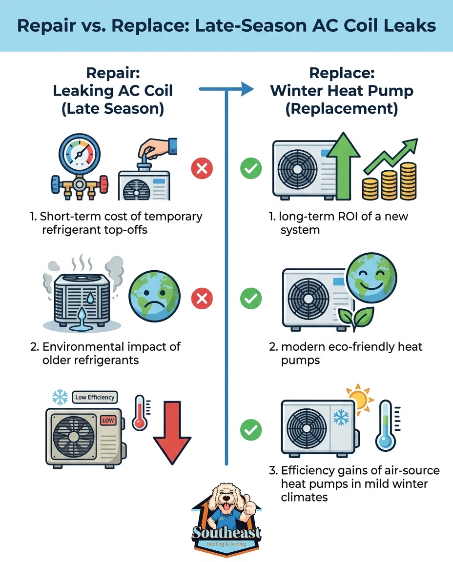 Repair vs. Replace: Late-Season AC Coil Leaks