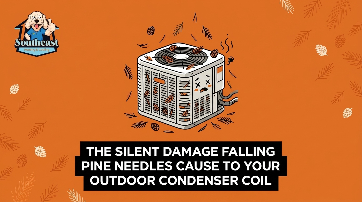 The Silent Damage Falling Pine Needles Cause to Your Outdoor Condenser Coil