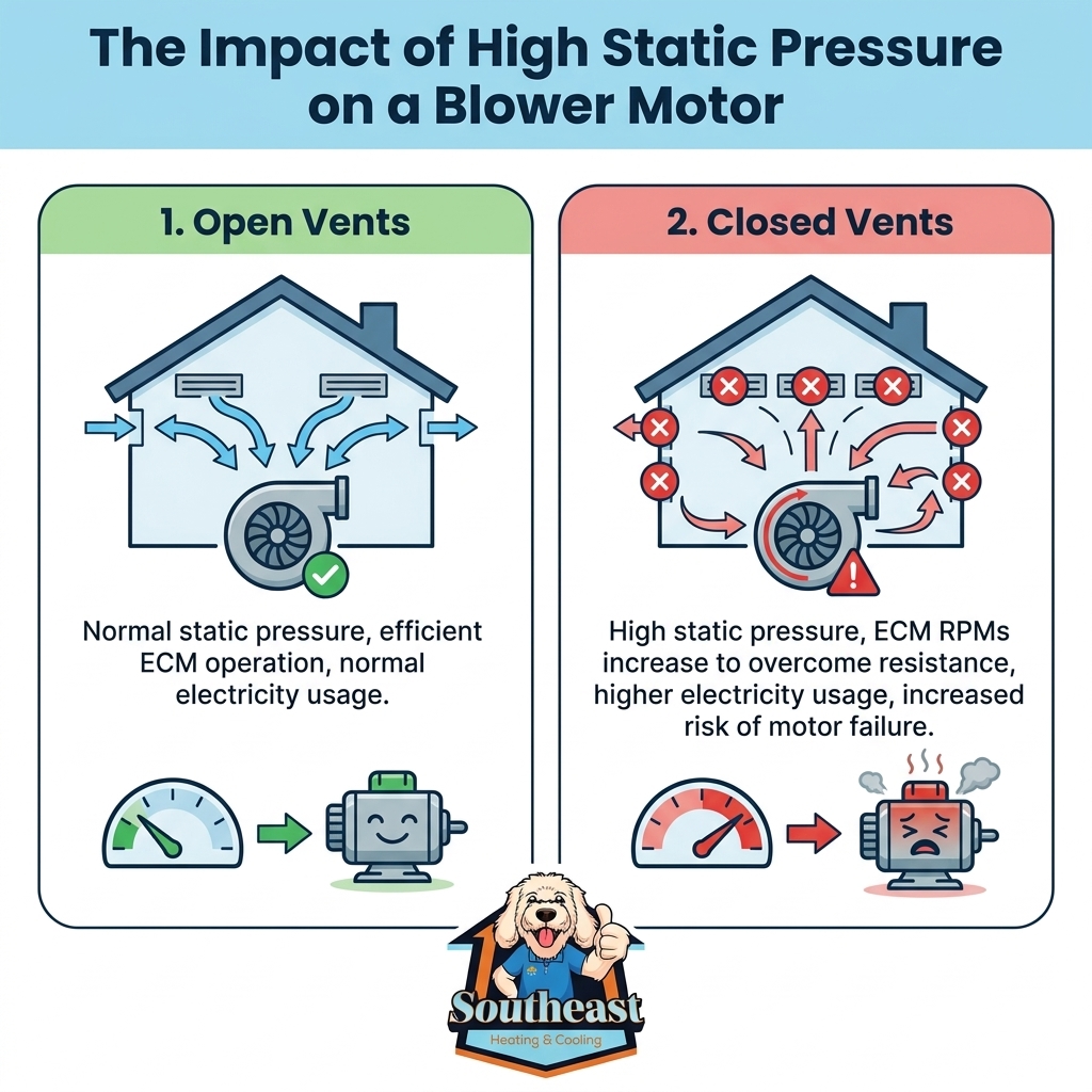 The Impact of High Static Pressure on a Blower Motor