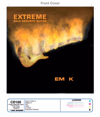 CD cover art and layout for the artist Em K, by Phil Hodges