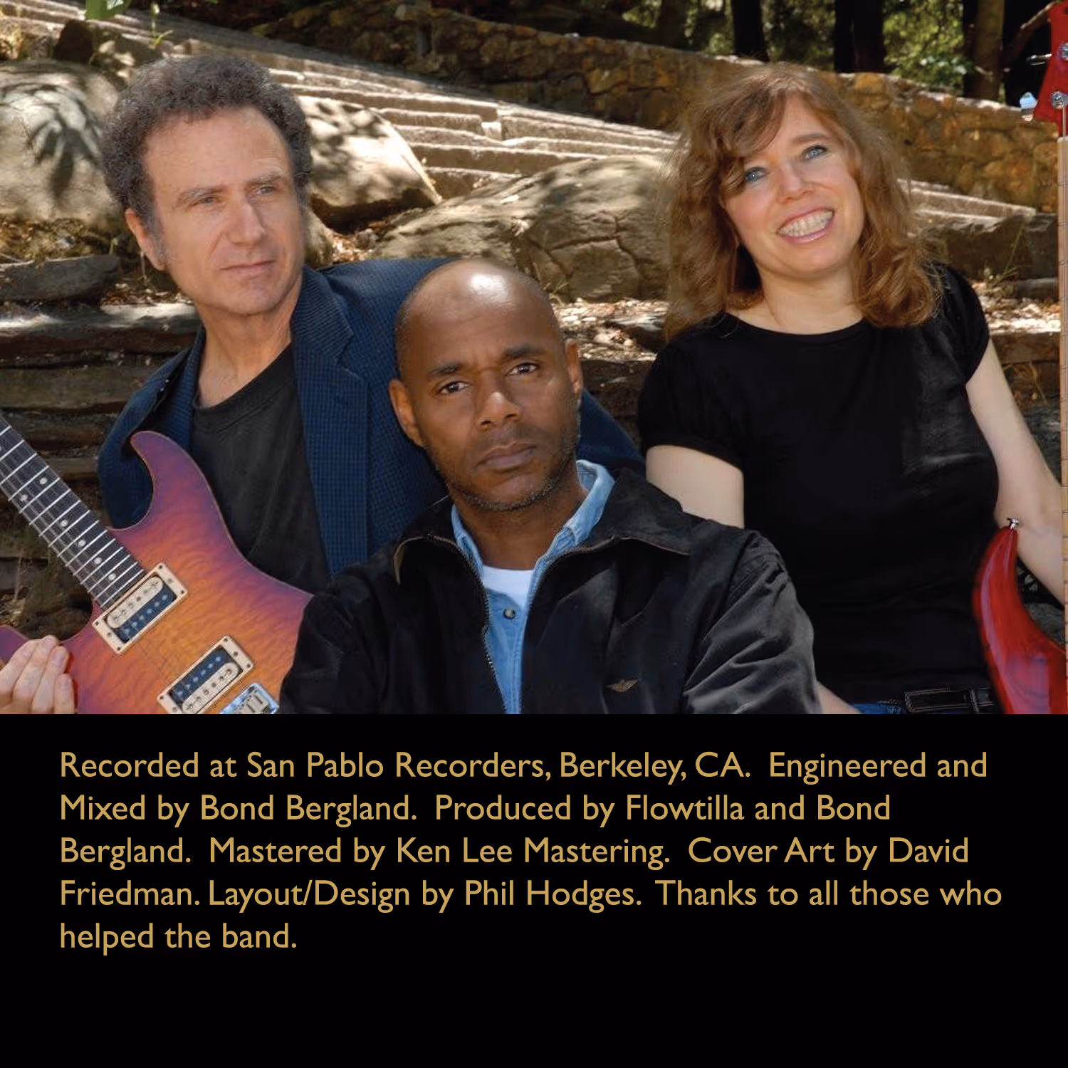 Album inside cover for Waves and Particles by the band Flowtilla