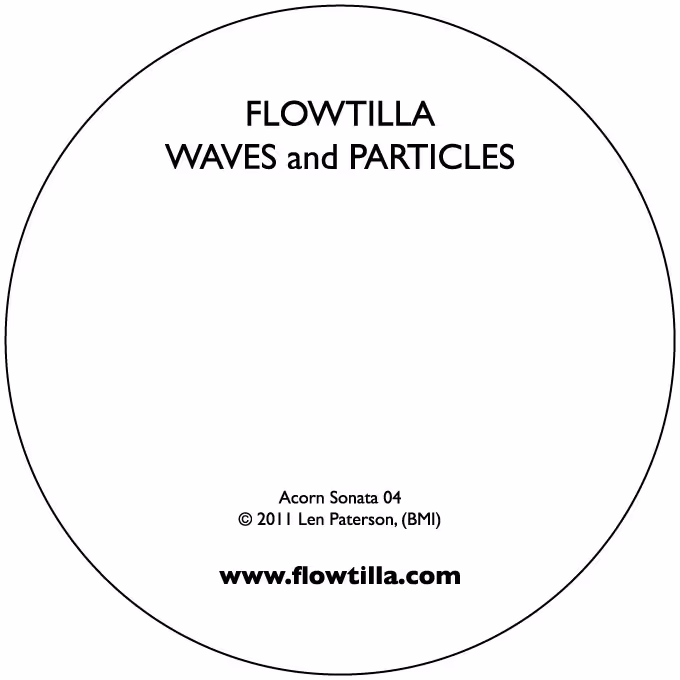 CD surface design for Waves and Particles by the band Flowtilla