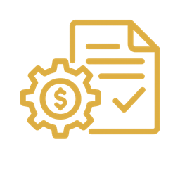 Icon of a gear and checklist symbolizing rules-based payroll automation