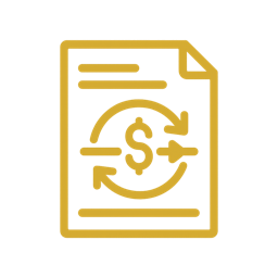 Icon of a document with a timeline and arrows symbolizing accurate pay history and future payroll adjustments