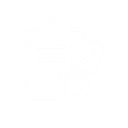 icon showing a clipboard, shield with checkmark, and gear—representing employment contracts, compliance, and operational support.
