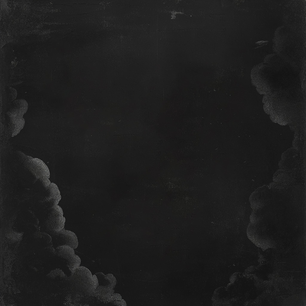 A background of engraved clouds in a grainy effect with low opacity.
