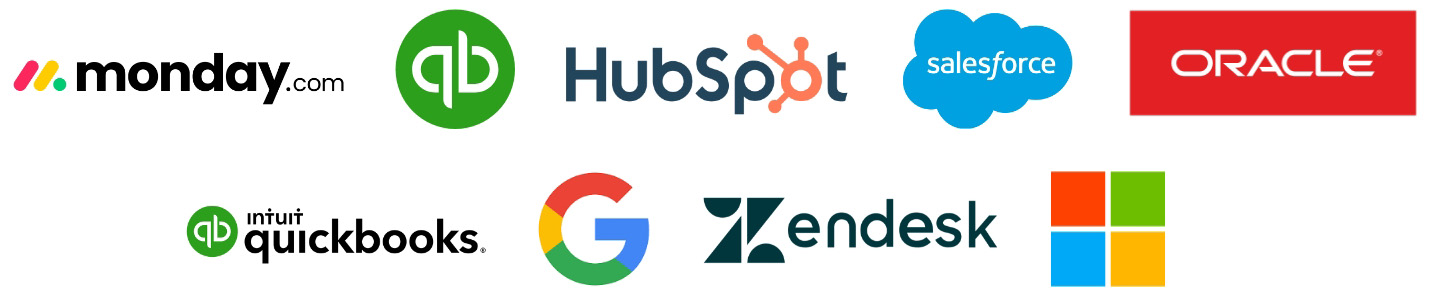 Company logos in a group all related to marketing tools.
