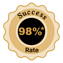 Erfolgs-Badge in Gold – 98 % Erfolgsquote bei Google-Maps-Rankings.