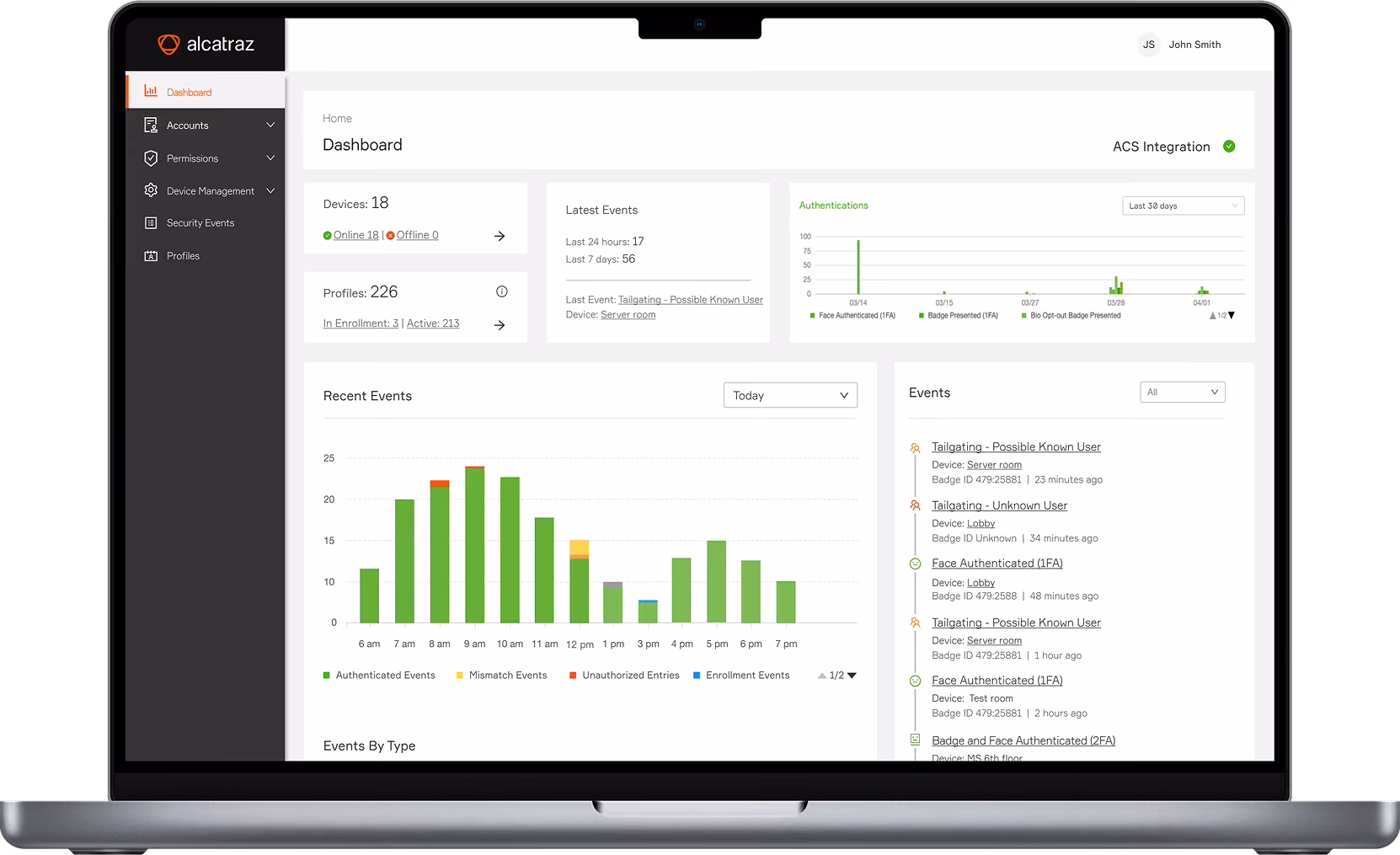 The Rock Cortex platform on a laptop