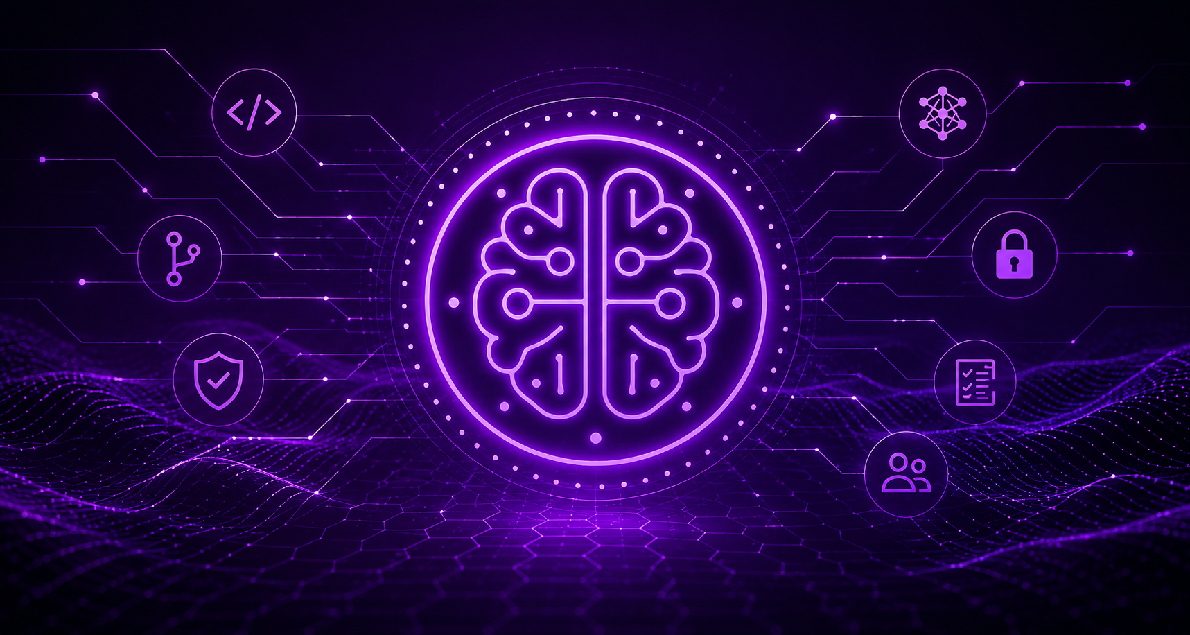 Feature Hub graphic highlighting UnifAI security, governance, compliance, and AI skills protection for agentic AI applications.