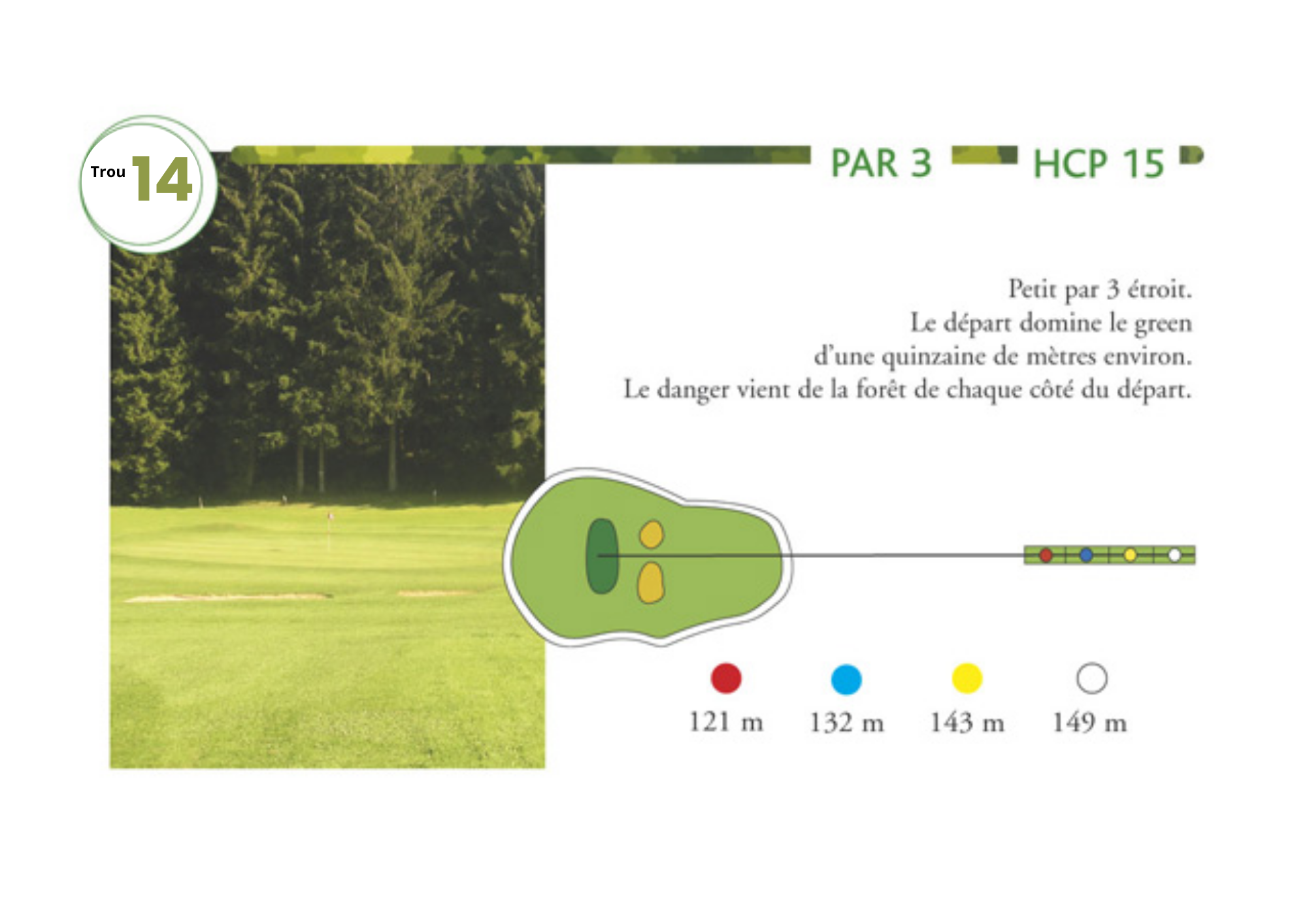 photo et caractéristiques du trou 14 du golf de pontarlier