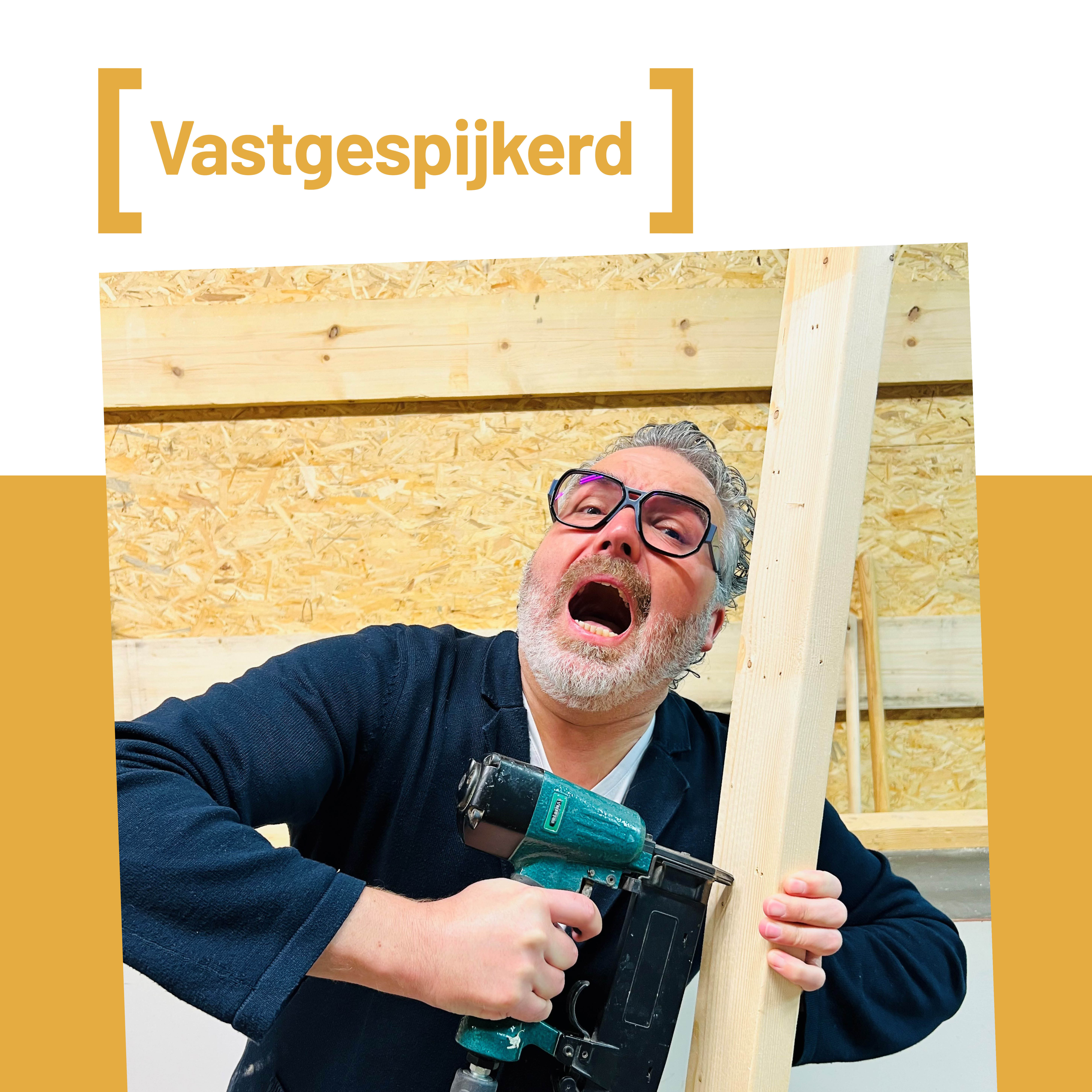 Vastgespijkerd.