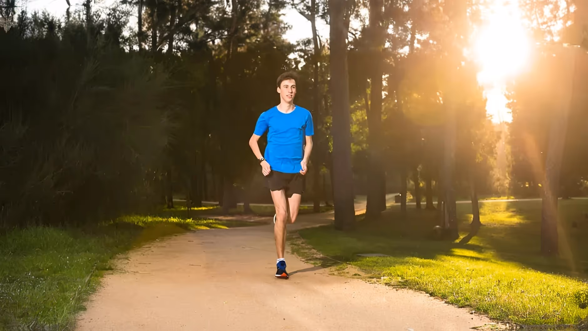Jogger enjoying nature trail near Apex apartments in Marietta GA