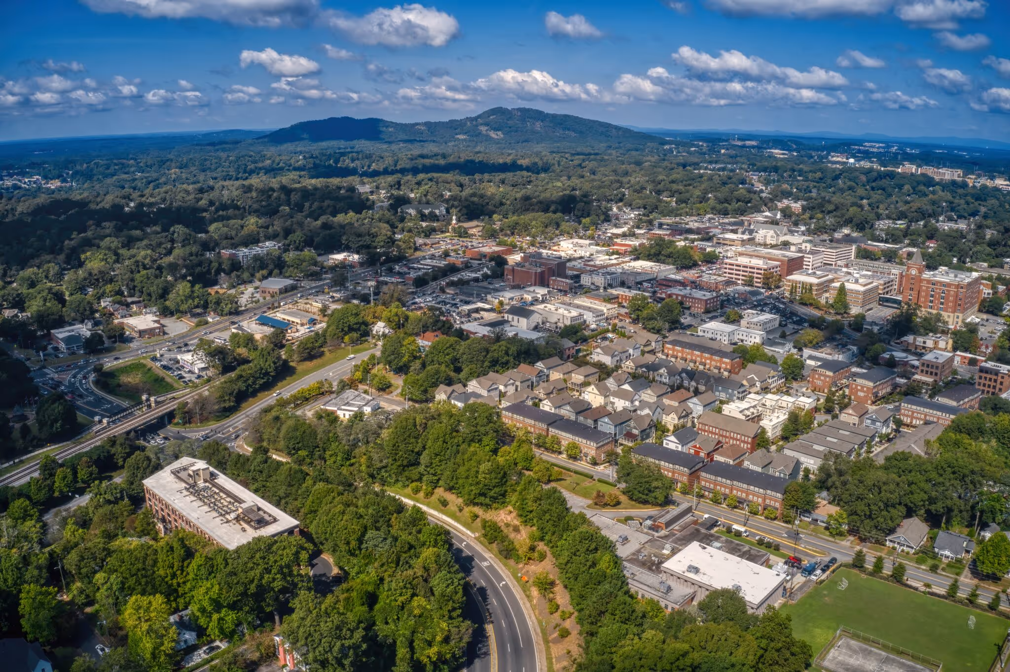 Bird’s eye view of Marietta Georgia near Apex