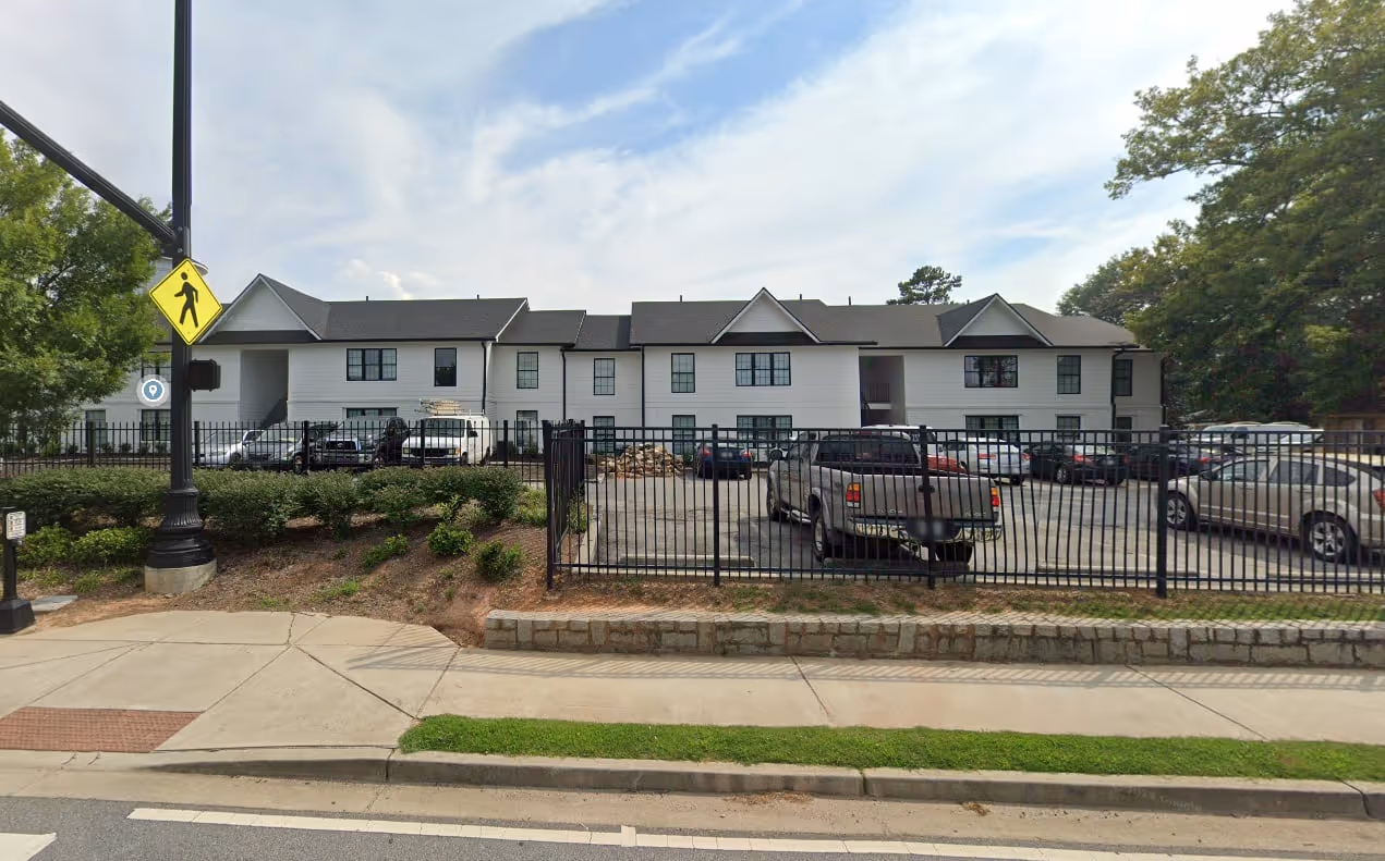 Leasing office exterior at Apex Apartments in Marietta GA