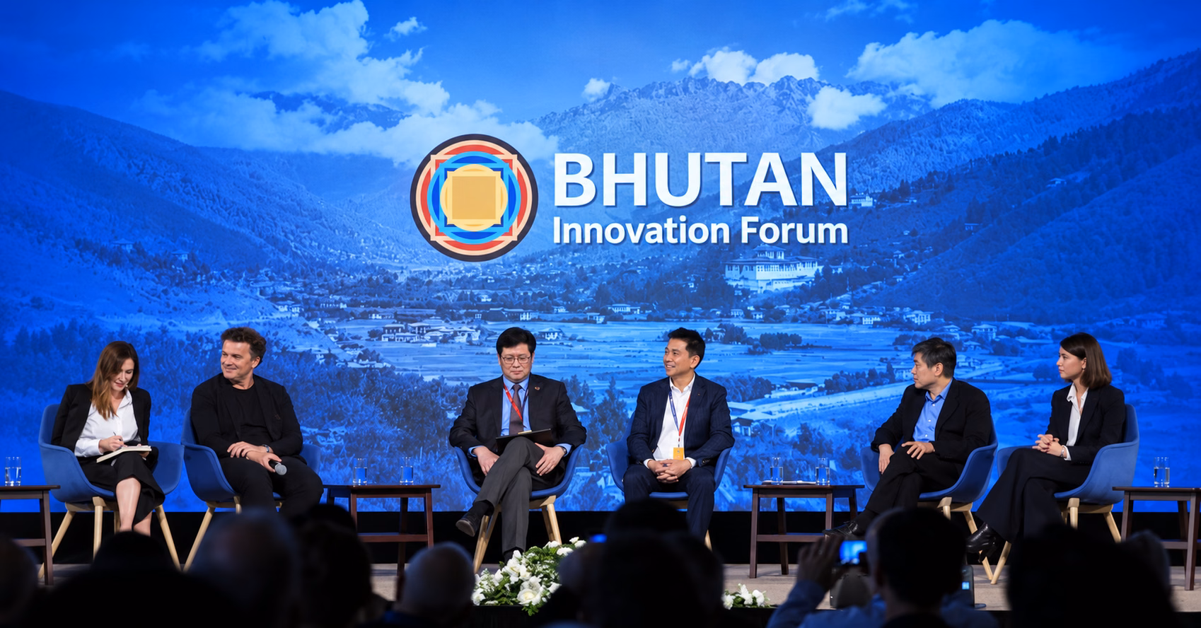 Archive photograph of a panel discussion at the Bhutan Innovation Forum