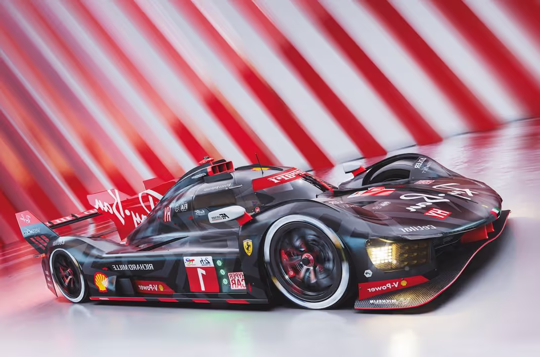 a black sports car
