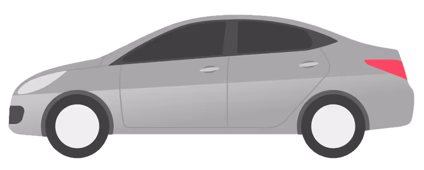 Getekende auto zijkant