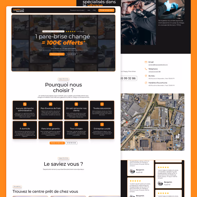 FlowYourSite - Happy Pare-Brise