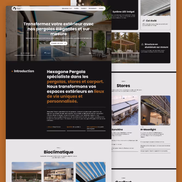 FlowYourSite - Hexagone Pergola