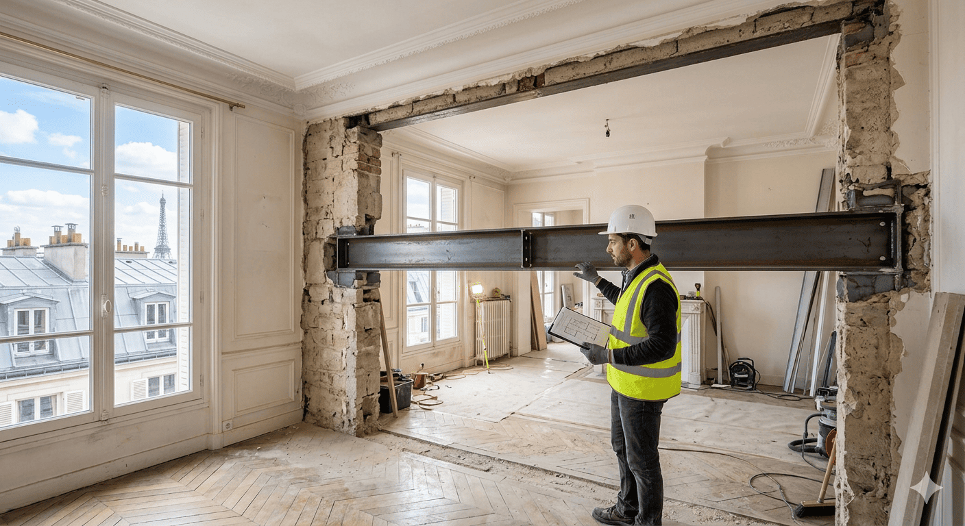 Ouvrir un mur porteur en copropriété à Paris : Peut-on se passer de l'accord de l'AG ?