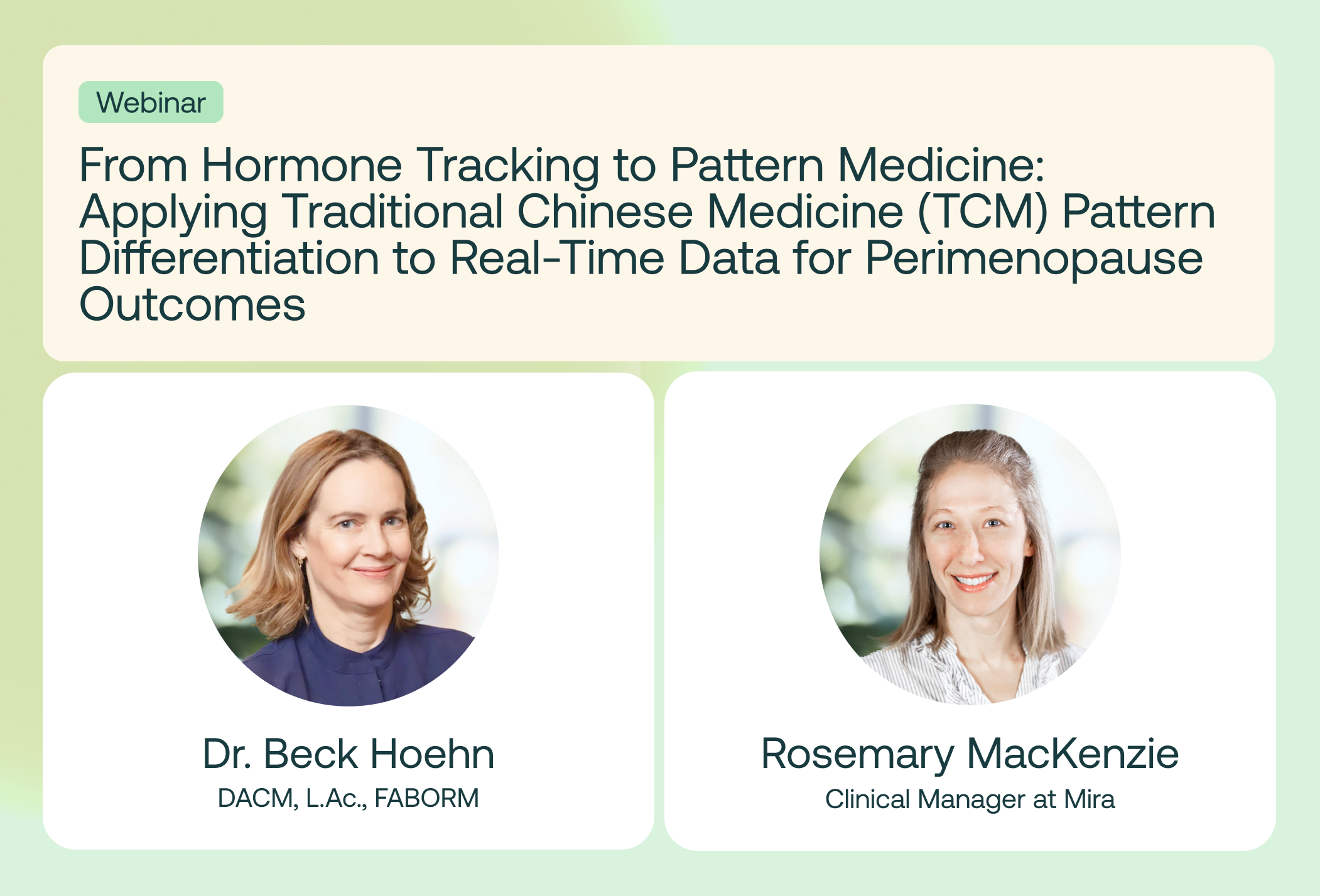 From Hormone Tracking to Pattern Medicine: Applying Traditional Chinese Medicine (TCM) Pattern Differentiation to Real-Time Data for Perimenopause Outcomes