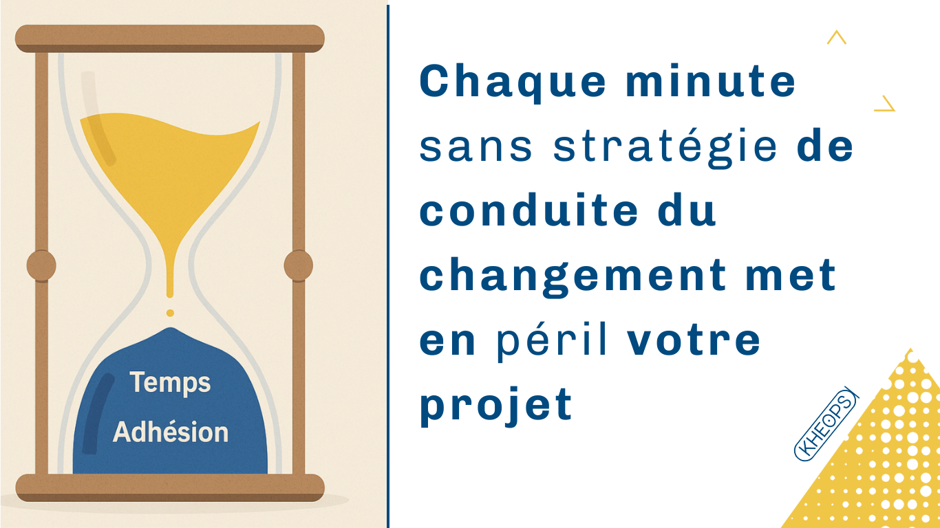 chaque minute sans stratégie de conduite du changement met en péril votre projet