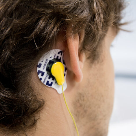 Adhesive mastoid electrodes