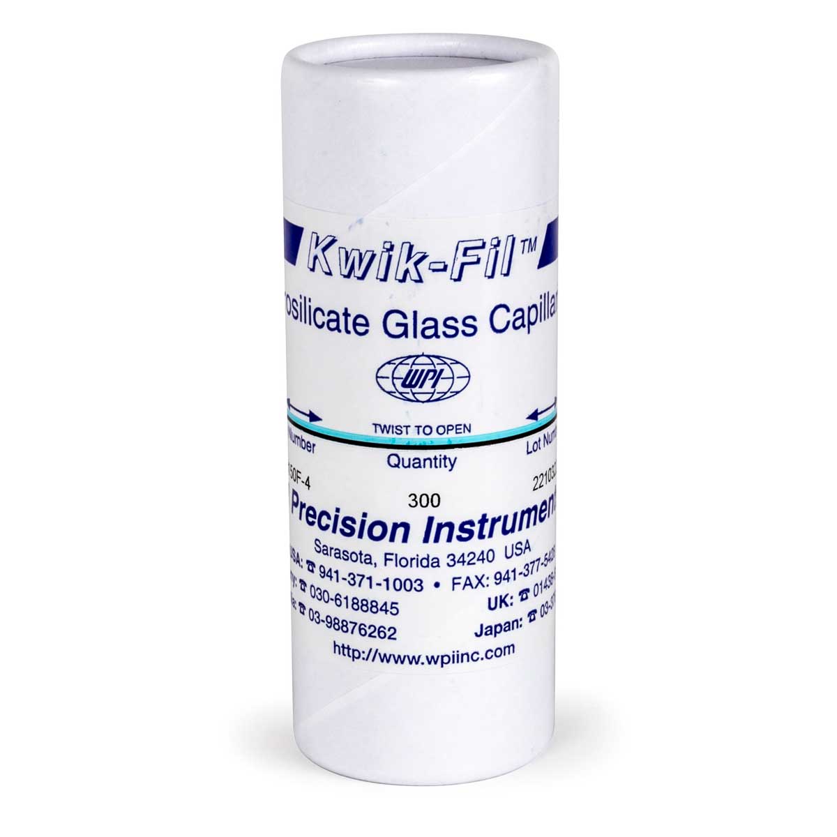 WPI 1B150F-4 glass capillary 1.5mm OD 4 inch