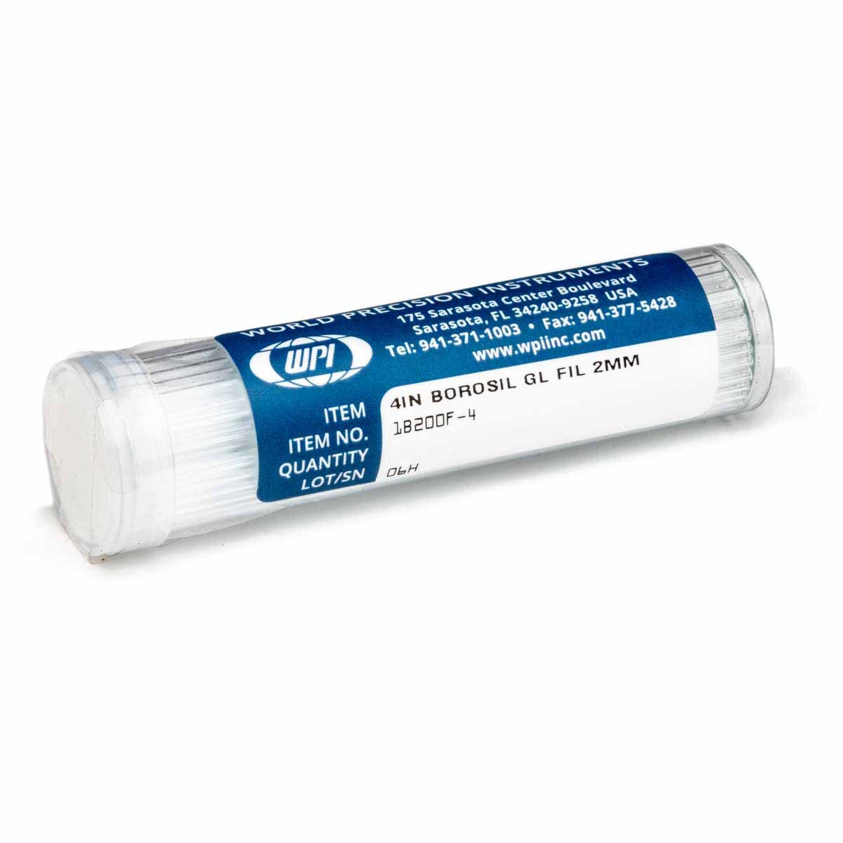 WPI 1B200F-4 glass capillary 2.0mm OD 4 inch