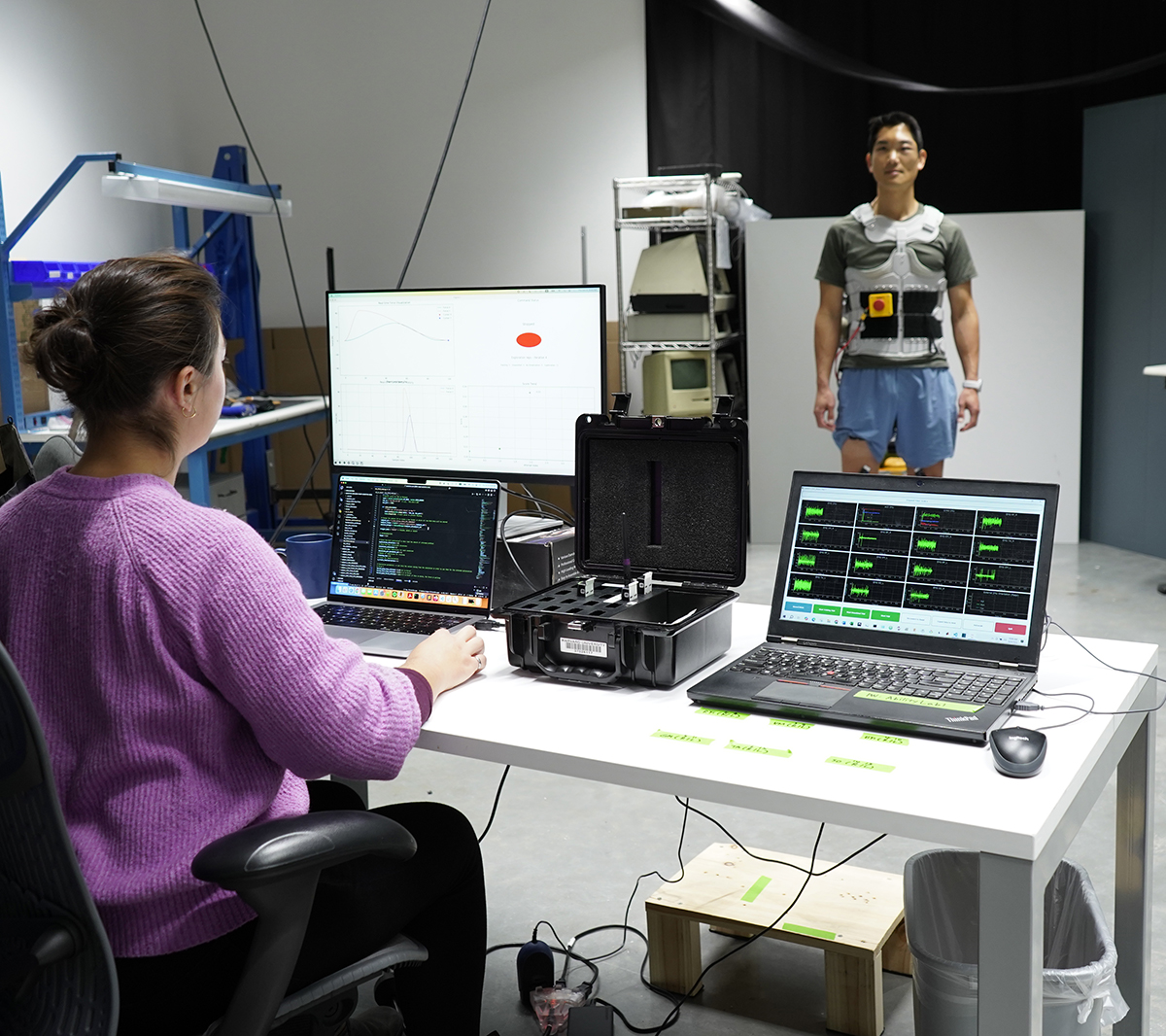 Harvard Third Arm assistive device setup with EMG