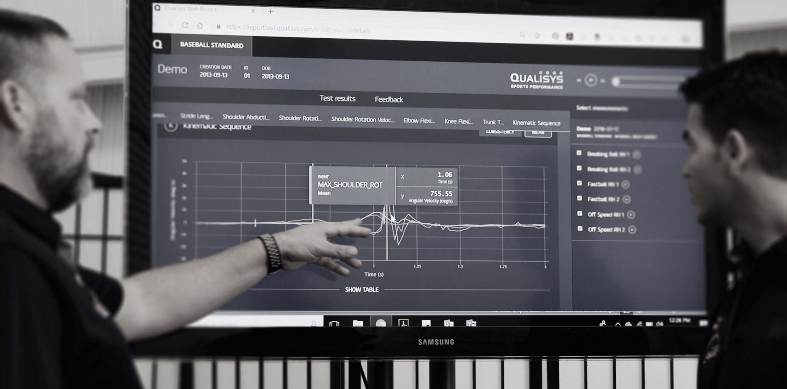 Qualisys Online Reporting