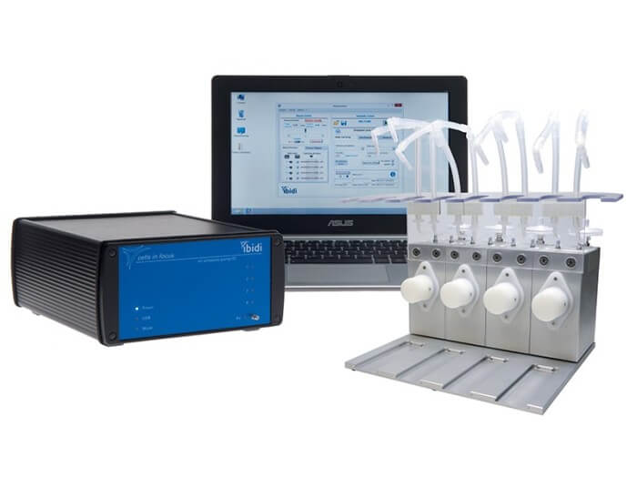 ibidi Pump System Quad with four Fluidic Units