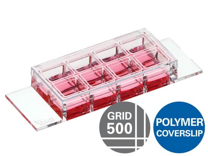 ibidi µ-Slide 8 Well high Grid-500