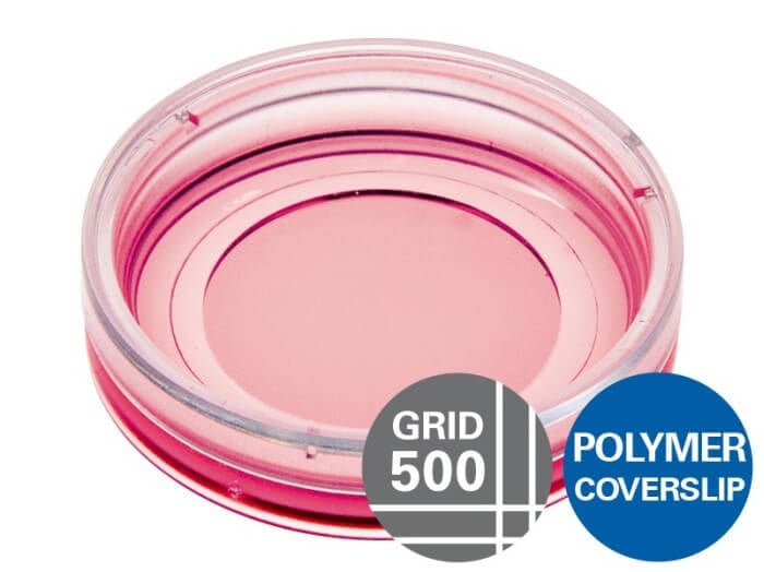 ibidi µ-Dish 35 mm low Grid-500