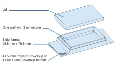µ-Slide 1 Well overview