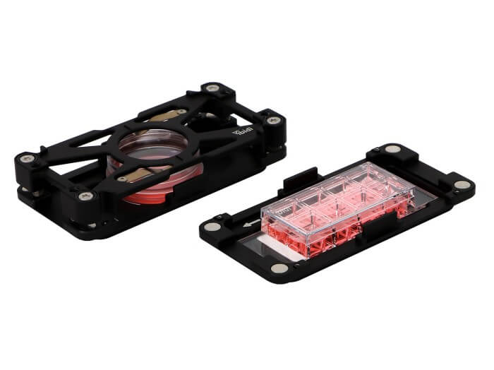 ibidi Heating System Slide/Dish – Silver Line with components