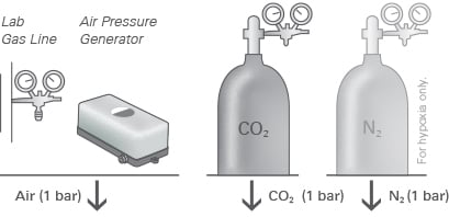 ibidi Gas Incubation System components