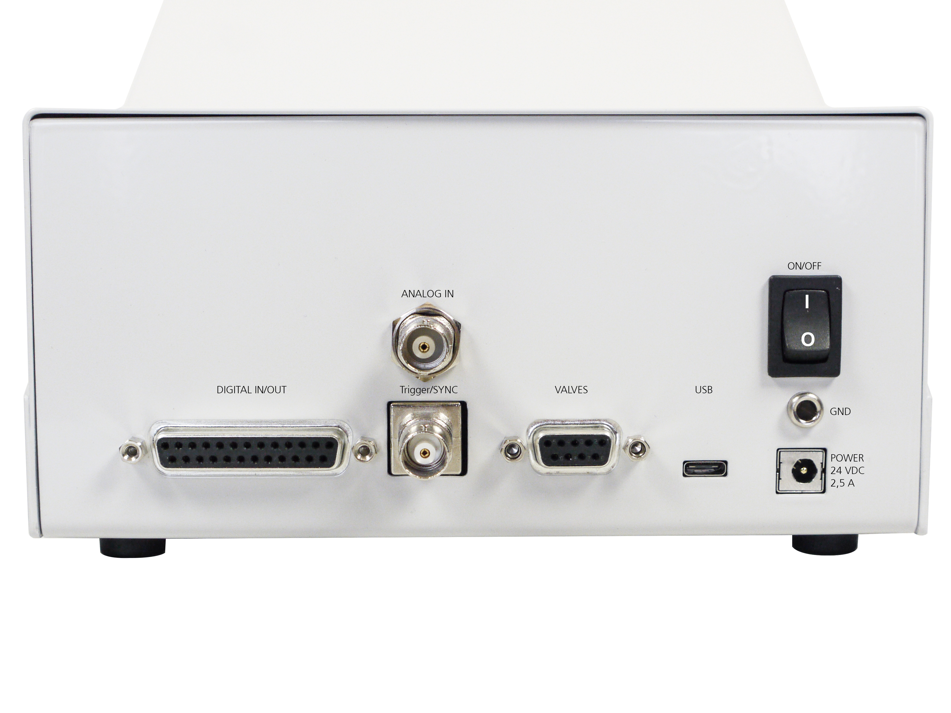 VCS controller rear panel — connector layout
