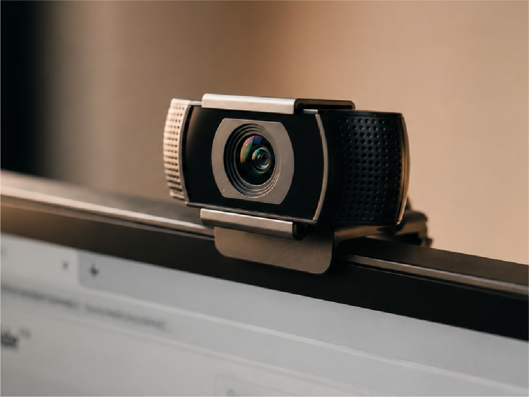 Tobii Webcam Eye Tracking – researcher at computer